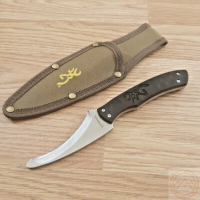 Browning Primal Gut Tool Knife 3.13" 8Cr13MoV Steel Blade Black Polymer Handle - Image 1 of 4