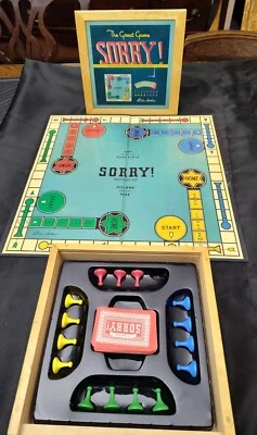 SORRY THe Great Game Nostalgia Series Parker Brothers Game in Wooden Box 2002 - Image 1 of 4