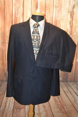 Holland Sherry Savile Row Men Check 2 Front Button Suit Sz 40R Wst 36x28 - Image 1 of 4