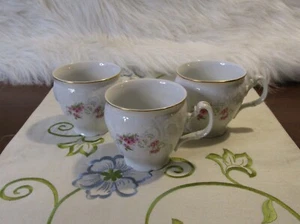 Bernadotte Porcelain Fine China Cup Rose Pattern w Gold Trim - Vintage - Picture 1 of 9