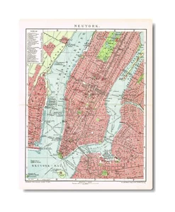 NEW YORK CITY 1906 DATED ! Brooklyn Manhattan plan Original Map NY STATE USA - Picture 1 of 18