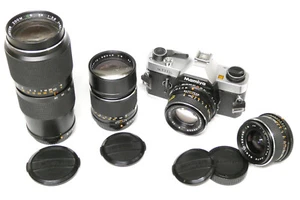 Mamiya NC-1000S reflex analogica con 4 obiettivi 35mm 50mm 135mm 80-200mm - Foto 1 di 18