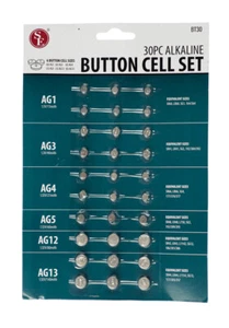Nuevo 30 Piezas Surtido Reloj Alcalino Botón Celda Pilas Frescas BT30 - Imagen 1 de 2