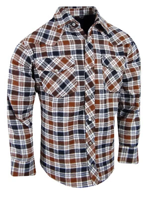 Camisa xadrez de flanela estilo ocidental encaixe masculino aba bolsos no peito com slot para caneta! - Imagem 1 de 4