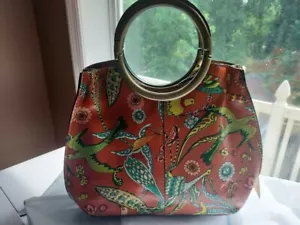 Borsa a mano Patricia Nash in pelle Birds of Paradise piccola 10° anniversario nuova - Foto 1 di 6