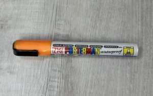 Zig Posterman Markers 070 Orange 6mm Broad Tip Waterproof Ink Chalkboard Window - Picture 1 of 10