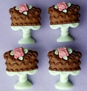 Craft Buttons LAYER CAKE Stand Dessert Chocolate Wedding Birthday Party Sewing - Picture 1 of 3
