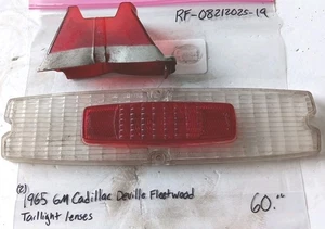 (2)Original 1965 GM Cadillac Deville Fleetwood Taillight Lenses - Picture 1 of 20