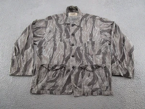 Vintage Ranger Tree Bark Camo L/S Button Shirt Size Mens L Made In USA Hunting - Picture 1 of 11