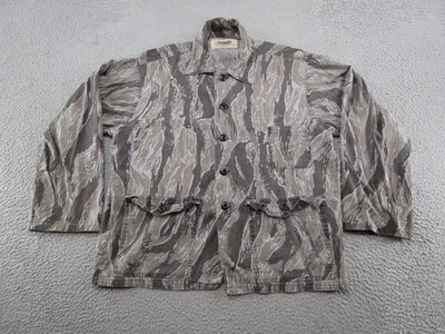Vintage Ranger Tree Bark Camo L/S Button Shirt Size Mens L Made In USA Hunting - Image 1 of 4