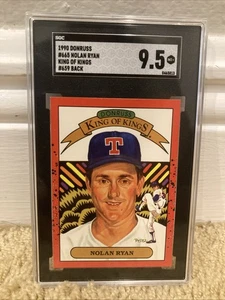 Nolan Ryan 1990 Calificado ERROR Donruss #665 con #659 trasero ERROR SGC 9.5 ¡Raro! - Imagen 1 de 2