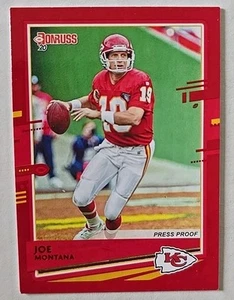 2020 Panini Donruss - Joe Montana #9 Press Proof Red - Bild 1 von 8
