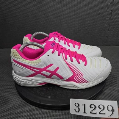 ASICS GEL Shoes Womens Size 9.5 White Pink Tennis Court E755Y Athletic Sneakers - Image 1 of 4
