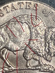 2005 D Jefferson Nickel DD-O Speared Buffalo Error BU Gem From Roll Of 45 MS - Picture 1 of 14