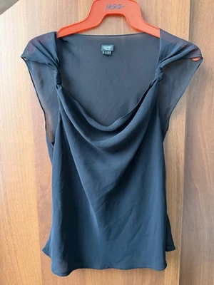 Y2K Esprit Black Transparent Evening Top Women's Size Large - Image 1 of 4