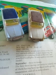 CORGI 232 217 FIAT MODELLE 2100 1800 ORIGINALS NOCH SCHÖN  - Bild 1 von 7