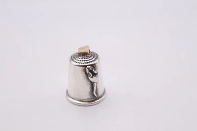 Vintage Sterling Silver Novelty Mouse & Cheese Thimble Hallmarked Sheffield 1998 - Image 1 of 4