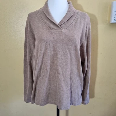 Suéter Cherokee Mujer Manga Larga Cuello en V 100% Algodón Color Beige Talla M Usado Foto 1 de 4