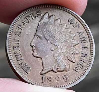 1899 INDIAN HEAD Cent VERY NICE - FULL LIBERTY - 4 DIAMONDS - (HIGH GRADE) e680 - Image 1 of 2