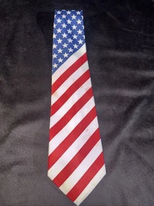 American Flag Tie By Pascal Fourth Of July Tie - Picture 1 of 6