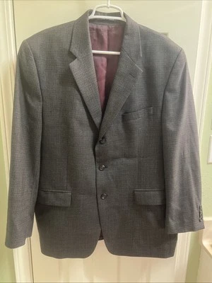 RALPH Ralph Lauren 44R Pura Nueva Lana Botón Para Hombre Marrón Cuadros Traje Blazer Chaqueta Foto 1 de 4