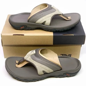 Teva Pajaro Herren-Flip-Flops Größe 14 dünegrau braun Zehenstegsandalen 1002432 neu im Karton - Bild 1 von 10
