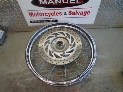 06 99-09 YAMAHA V STAR 650 XVS650 LLANTA DELANTERA RECTA PERSONALIZADA OEM 19X2,50 Foto 1 de 4