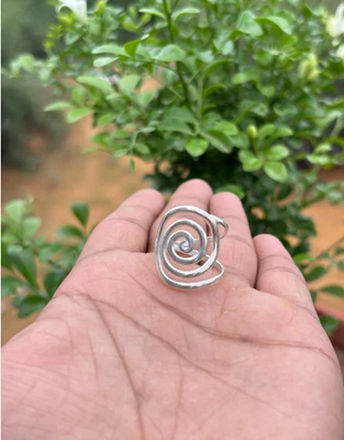 Spiral Ring Sterling Silver Rings Swirl Ring Celtic Ring Infinity Ring  All Size - Image 1 of 4