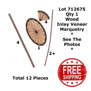 WOOD INLAY MARQUETRY VENEER fans & strips 712675 - Picture 1 of 3