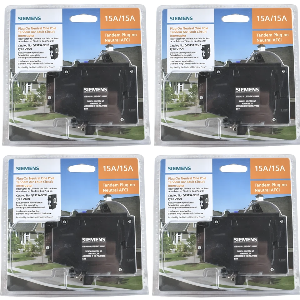 Siemens 15A 120V 1-Pole Tandem Type QTAN Circuit Breaker (Q1515AFCNP)