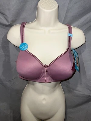 Sujetador inalámbrico todo el día Vanity Fair Body Caress 72335 talla 36C malva encantada nuevo con etiquetas Foto 1 de 4