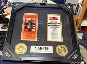 New Orleans Saints-Superbowl Commemorative Wall Hanging--13" X 13"-HIGHLAND MINT - Picture 1 of 1