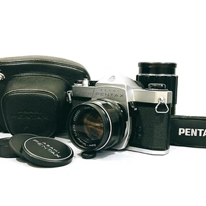 [N NEUWERTIG+] PENTAX SPOTMATIC SP /55mm f1.8 /135mm f3.5 / Case / Strap from JAPAN #1 - Bild 1 von 24