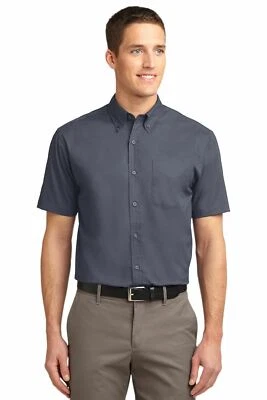 Camisa de vestir Port Authority para hombre grande y alta con botones manga corta TLS508 Foto 1 de 3