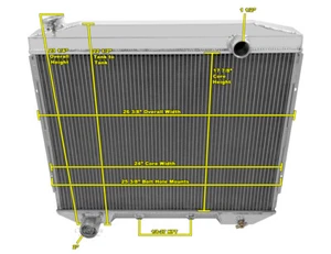 V8 Engine, 1957 1958 1959 Ford Ranchero, Fairlane Eagle Racing 3 Row Radiator - Bild 1 von 8