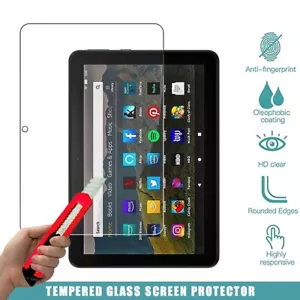 New Tempered Glass Screen Protector For Amazon Fire HD 8/8 Plus 12th Gen 2022 - Picture 1 of 12