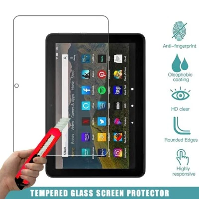 New Tempered Glass Screen Protector For Amazon Fire HD 8/8 Plus 12th Gen 2022 - Image 1 of 4