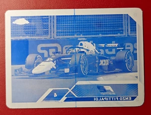 2023 Topps Chrome F1 Cyan Printing Plate Enzo Fittipaldi #127 1/1 Dallara F2 - Picture 1 of 3