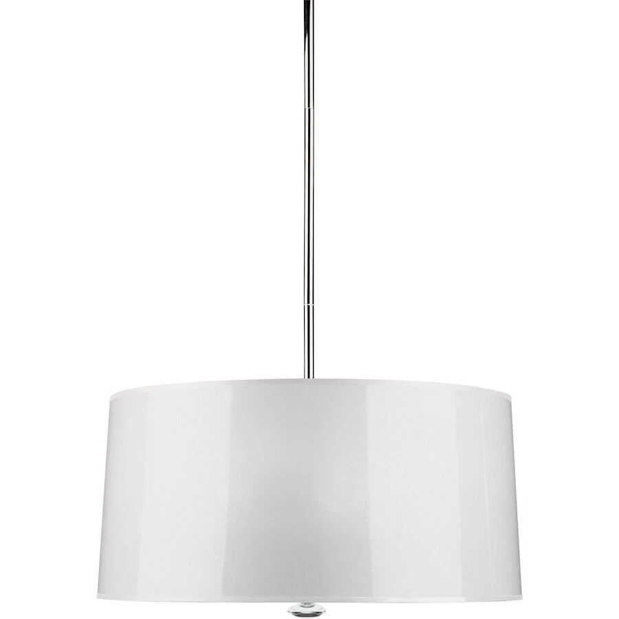 Robert Abbey Penelope 3 Light Pendant, Polished Nickel, White Ceramik - W808 - Image 1 of 1