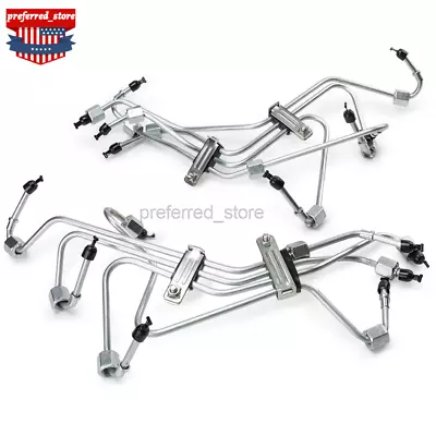 Complete Fuel Injection Lines For Ford 6.9L 7.3L IDI Diesel 1983-1994 F-Series - Image 1 of 4