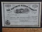 1880S? Wat-Chung Railway Co. New Jersey $100 Stock Certificate Railroad Nj Rr