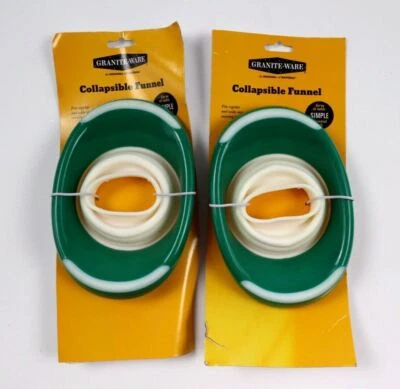 2 Pack Collapsible Funnel by Granite Ware Fits Regular & wide-Mouth Canning Jars - Image 1 of 4
