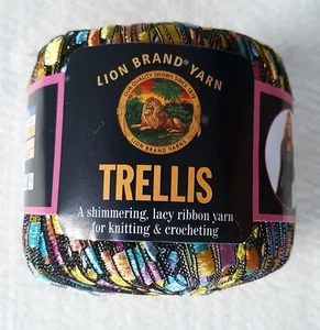 NEW Lion Brand Yarn-Trellis Pastel Garden 115 yds discontinued ribbon yarn. - Picture 1 of 2