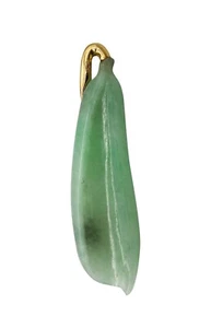 Angela Cummings 1985 Bean Shaped Pendant Brooch In 18Kt Yellow Gold With Jadeite - Picture 1 of 7