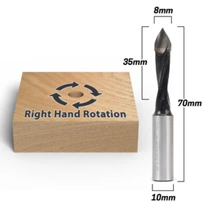 8 mm Durchsteckbohrer - rechts - 10 mm Schaft - Yonico 42208R - Bild 1 von 1