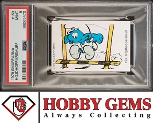 Pitufo salto alto PSA 9 1979 Andra Motiv Smurfarna Hojdhopparsmurf #153 C2 - Imagen 1 de 2