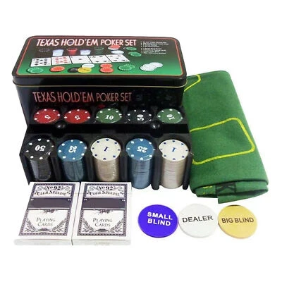 Poker Chips 200 Chips für Texas Holdem Poker Chip Set Texas Blackjack Spiel - Bild 1 von 4