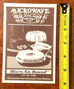 MICRO-GO-ROUND - Instrucciones + Folleto de Recetas de Nordic Ware - Imagen 1 de 8