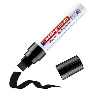 4090 Kreidemarker - schwarz - 1 Kreidestift - Keilspitze 4-15 mm - breiter Kr... - Bild 1 von 7