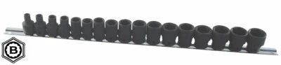 3/8" SD STANDARD IMPACT SOCKET SET BRITOOL HALLMARK MHMPSET17 - Image 1 of 2